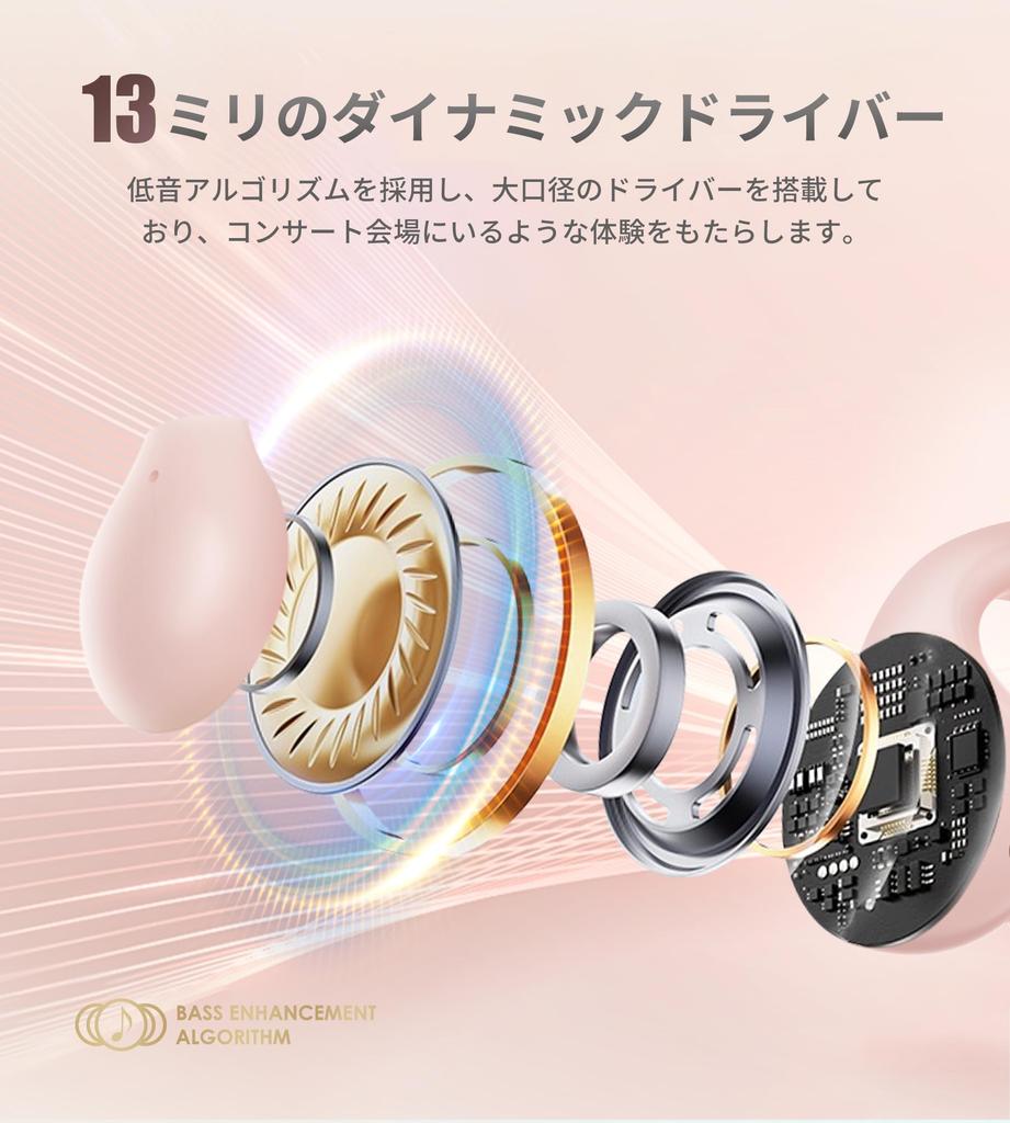 King Lucky Ear Cuff Wireless Earbuds  Open-Ear Design  Bluetooth 5.3 Compatible  IPX4 Waterproof  Built-in Microphone  Fast Charging  Sound Leakage