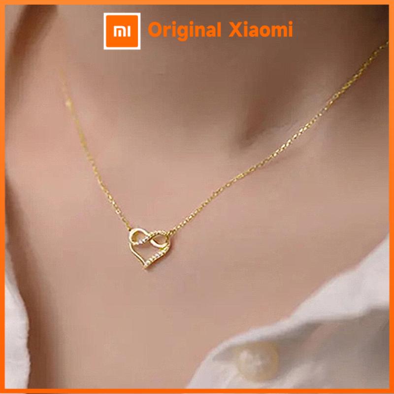 Xiaomi Huitan Silver Color/Gold Color Classic Simple Design Heart Pendant Necklaces for Women Wedding Party Anniversary Accessories