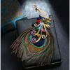 Luxury and Fashionable Peacock Open Screen Brooch, European and American Retro Colored Enamel Pin Accessories