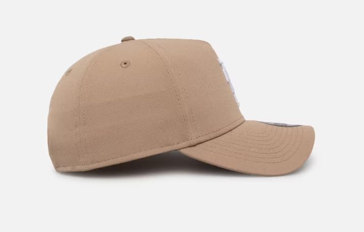 New Era Cap Hat Los Angeles Dodgers Down LA 9FORTY Snapback LA Unisex Free 'Upside Logo' A-Frame Men's (JP, Alphabet, Size, Beige) [Item]