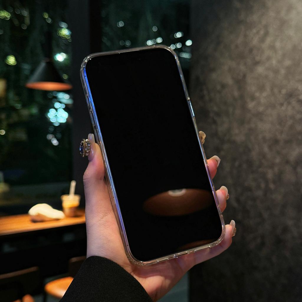 For iPhone 16 Pro Max Case Laser Flower IMD PC+TPU Clear Phone Cover