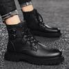 Fashion Genuine Leather Men's Boots Fashion Designer Style Daily Office Outdoor Party Walking Motorcycle Men's Autumn and Winter Shoes