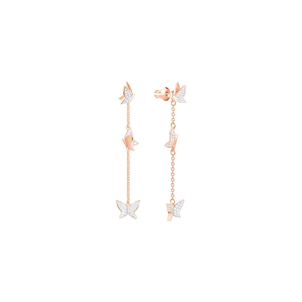 Swarovski Lilia Artificial Crystal Earrings Women's Rose Gold 5382364
