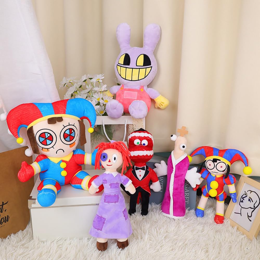 The Amazing Digital Circus (H) Mysterious Digital Circus Plush Toy, Pomni Plush Toy, Cute Stuffed Doll for Kids and Adults, Perfect for Birthdays,