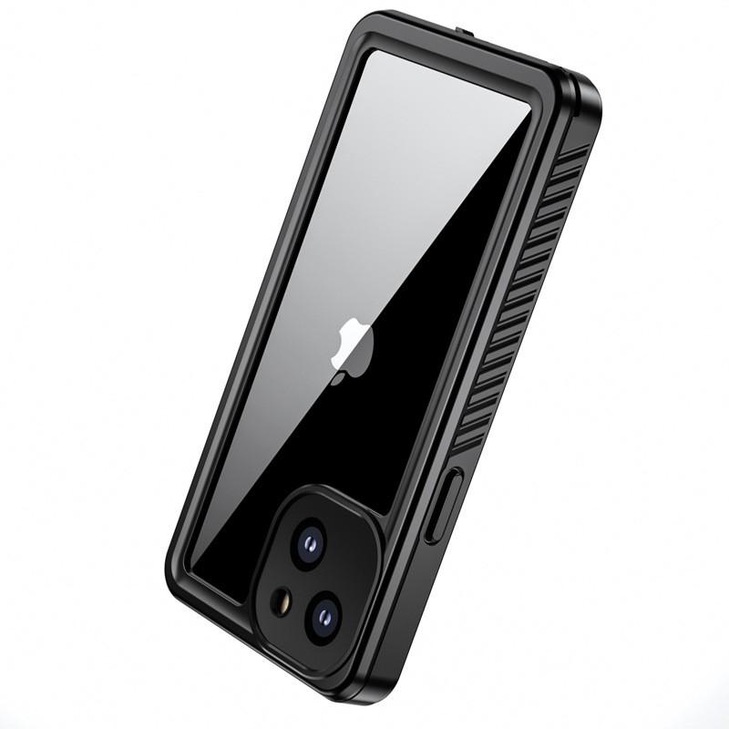 Waterproof Phone Case IPhone 13 Mini Outdoor Swimming Shockproof TPU Cover Transparent Black