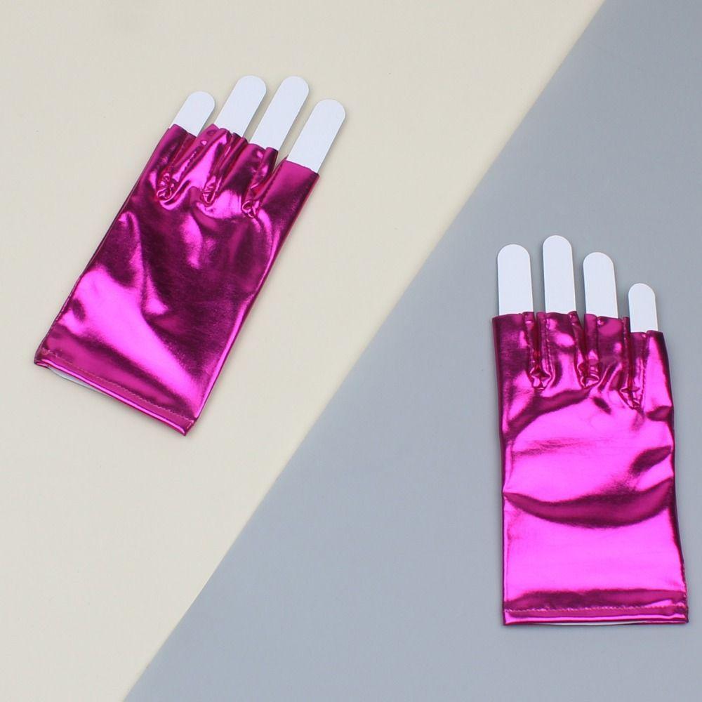 Fashionable Patent Leather Gloves Punk Style Women's Cosplay Gloves Outdoor Sports