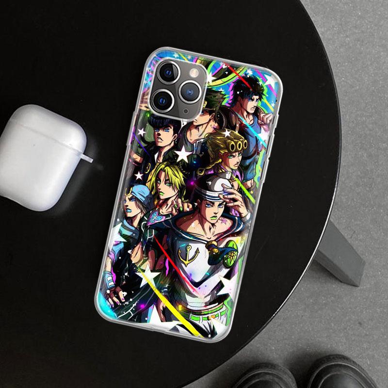 JoJo's Bizarre Adventure Hot Anime Phone Case Cover for iPhone 11 12 13 Mini 14 15 Plus 16 Pro Max 17 Air 7 8 + SE Art Customize