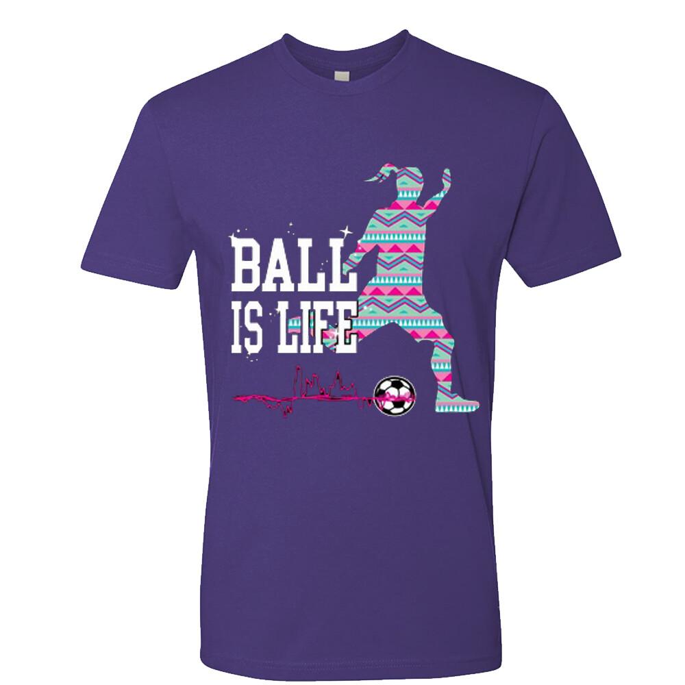 

Soccer Girl Ball is life Unisex T shirt Game Day Sport football soccer player Unisex T-Shirt XL