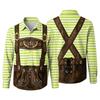 Herren Hemd Lockerer Schnitt Langarm 3D Bedruckt Oktoberfest Stil Button-Down Atmungsaktiv Lässig Retro Design Geeignet für Outdoor und Partykleidung