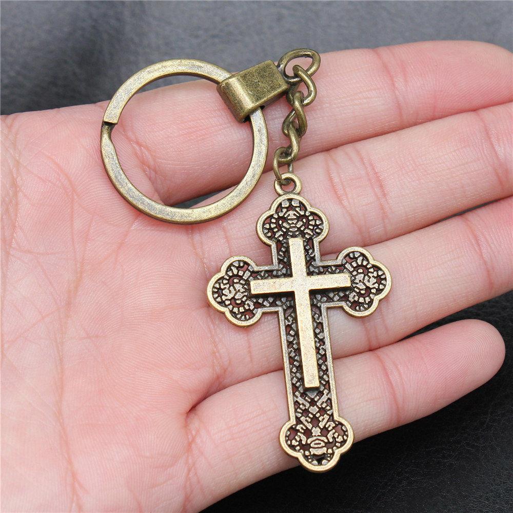 30mm Keychains Bat Cross Skull Vintage Jewelry Supplies QY006