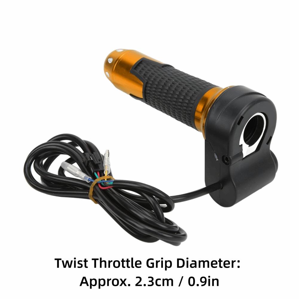 with Button Twist Throttle Grips 12V-99V Throttle Grip Handlebar  Motorcycle Accessories