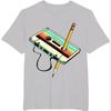 80er Jahre Kassettenstift Print T-Shirt 80er Jahre Vintage Throwback Musik T-Shirt Herrenbekleidung Bequemes Oversize T-Shirt Camisetas