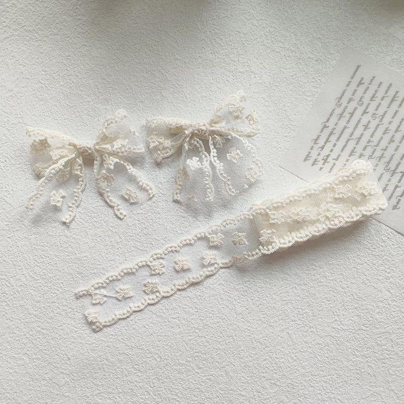 1M Embroidery Lace Trims Ribbon DIY Bow Trimmings Ribbon Gift Packaging Webbing Party Headwear Clothing Sewing Accessories