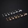 Zircon Heart & Flower Stainless Steel Labret Stud for Ear Cartilage Piercing