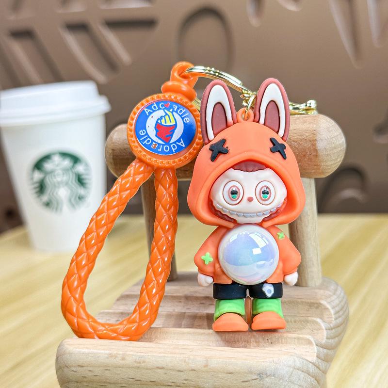 LABUBU Tlukot Srdce Makronka Slepá Krabička Klíčenka - POPMART Bubble Mart Série Vinylová a Plyšová Panenka