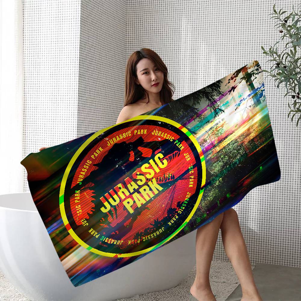 Dinosaur Cartoon Jurassic Park Microfiber Printed Beach Towel Mountain Climbing Yoga Beach Swimming Running Absorbent Soft Towel