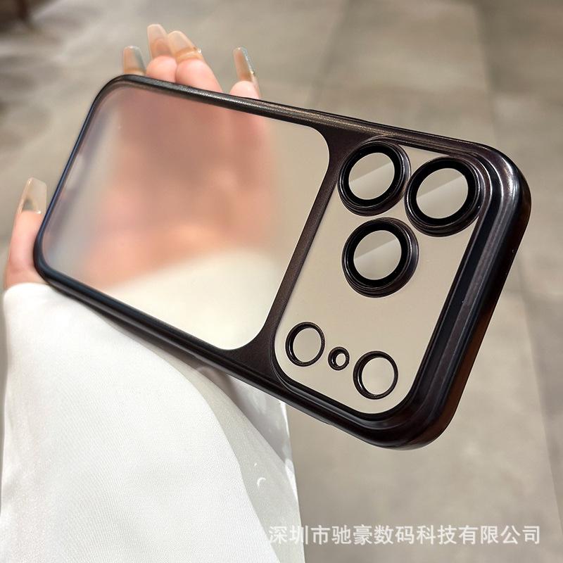Applicable To iPhone17promax Original Matte Electroplating Mobile Phone Case Apple 16 All-inclusive Anti-drop PC Protective Case 14