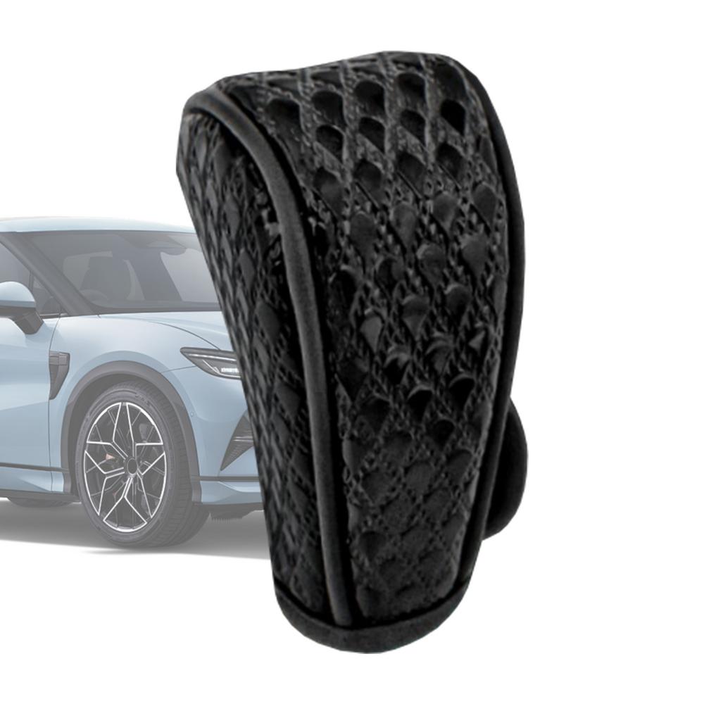 Cubierta de Palanca de Cambios de Coche Cuero Antideslizante Resistente al Desgaste Funda de Marcha Automática para Coche Decoración de Coche
