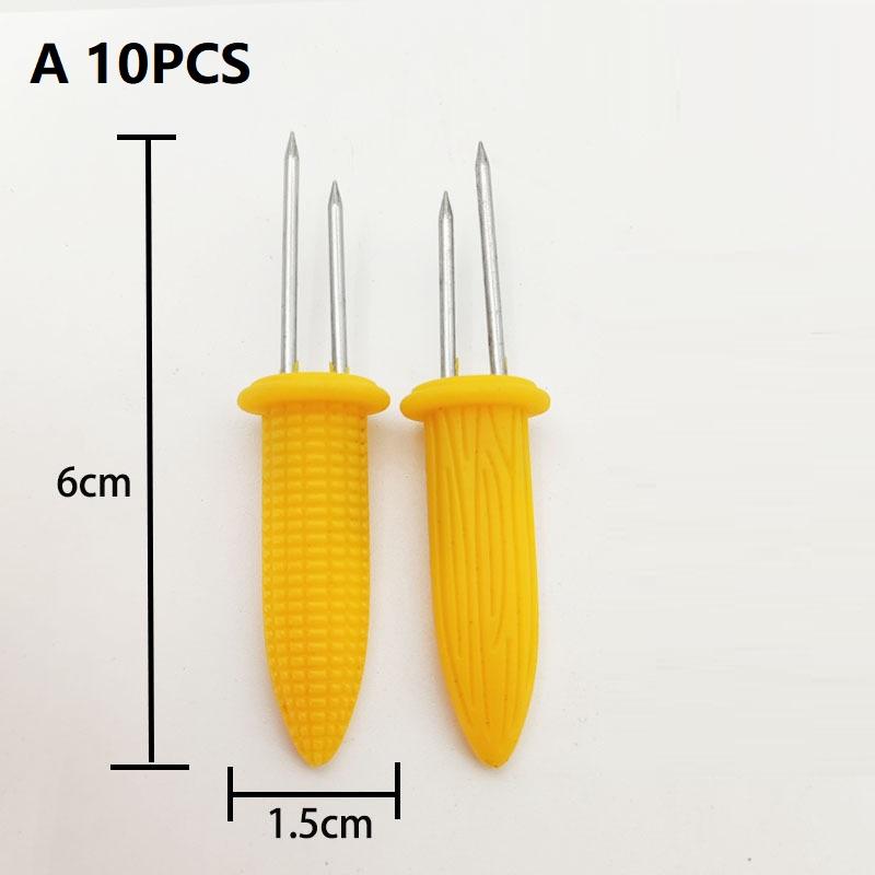 

10/12/20/24Pcs Corn Fork BBQ Stainless Steel Corn Holders Anti Scalding Corn Needle Corn On The Cob Double Fork Barbecue Tool
