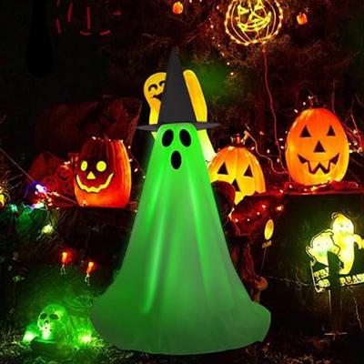 Halloween Party Decorations Spooky Halloween Ghost Decoration Kit with Led Lights for Porch Yard Garden Diy Standing for Lawn