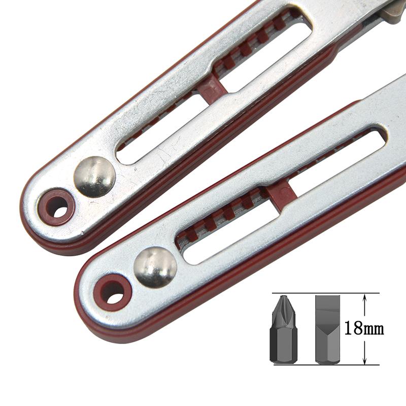 Red Elbow Bidirectional Ratchet Screwdriver Narrow Space Corner Turning Right Angle Cross Slotted Screwdriver Tool