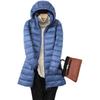 Plus Size Ultra-Light Mid-Length Down Jacket for Women - Ideal for 200 lbs, Middle-Aged & Elderly, Ultra-Thin Design, Extra Large