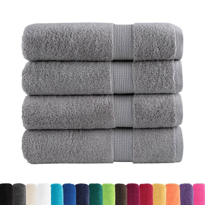 VidaXL Serviettes de Douche de Qualité Supérieure 4 pcs, Draps de Bain, Serviettes d'Invité, Serviettes de Salle de Bain 137309