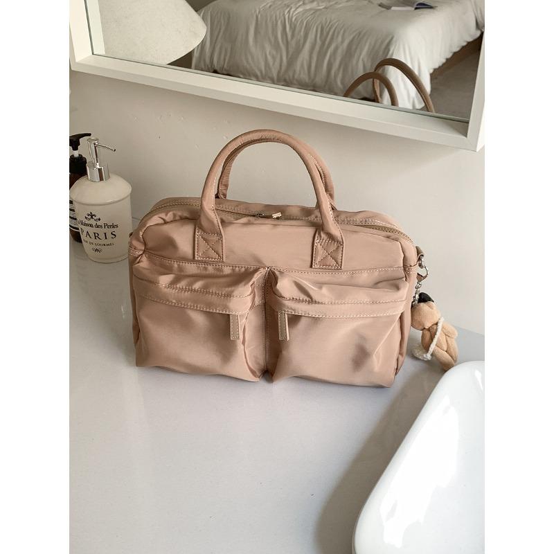 

Весенне-летняя повседневная сумка-мессенджер женская нейлоновая простая вместительная сумка для работы, новая женская наплечная сумка абрикосовый