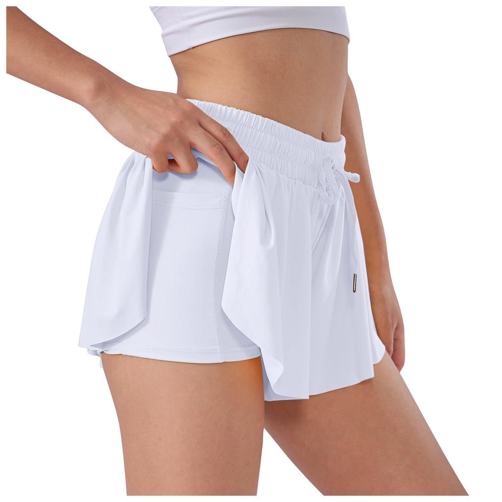Women's Flowy Athletic Shorts Gym Yoga Workout Running Sweat Absorbing Hakata Comfortable Casual Wear Summer