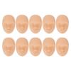 10pcs Tattoo Practice Skin Head 3D Soft Silicone Eyebrow Eyeliner Lip Microblading Tattooing Skin for Beginners