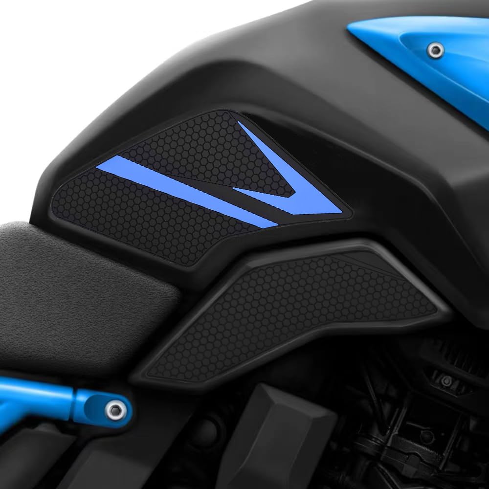 LEDISHUN Traction Pad Street Bike Kit for Suzuki GSX-8S (2023~) and GSX-8R (2024~) 8BL-EM1AA Tank Pads (Blue, Left, Middle, Right, Bottom, Set of 5)