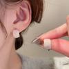 5 Pair French Retro Women Stud Earrings Square Stud Earrings New Ear Accessory  Street Trend Outfit