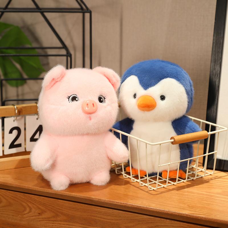 Boneca de máquina de agarrar de oito polegadas boneca ovelha pequena porco coelho boneca brinquedo de pelúcia máquina de boneca de clipe boneca atividade de arremesso de casamento