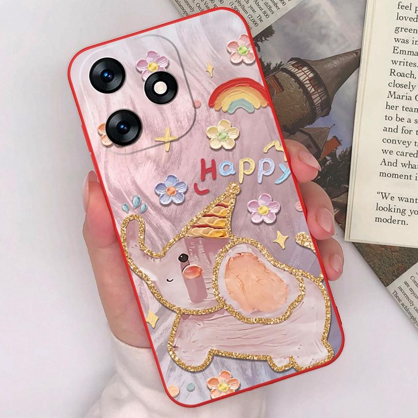 For Tecno Spark 10 9 8 7 5 Pro 4 5 Air 8C 8P 7P 7T Phone Case Pretty Bow Patterns Soft Matte Silicone Anti Slip Durable Fashion Shell For Tecno Casing