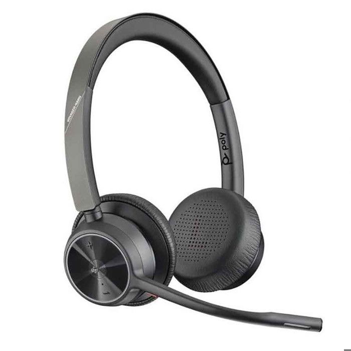 Casque avec Microphone Poly 218475-02 - Serre-tête, Noir, Annulation de bruit, Bluetooth, 24h d'autonomie