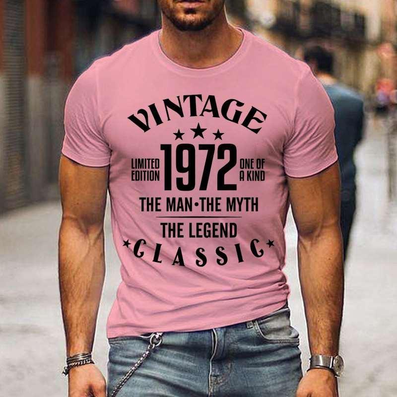 Men's Classic T-shirt Summer T-shirt Women's Casual Short Sleeve Round Neck Top