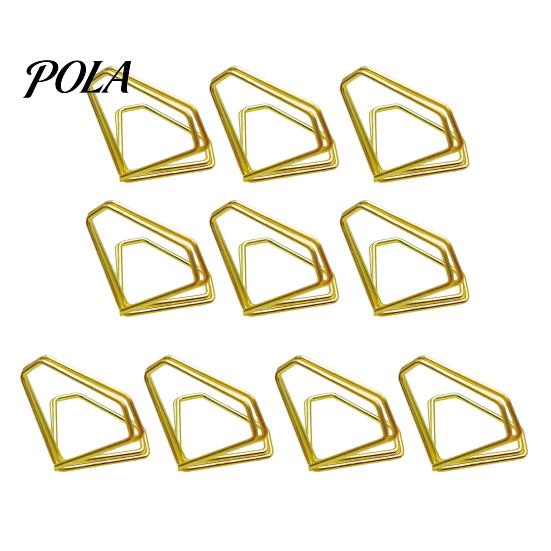 Office Memo Holder 10 Pcs Table Number Holders, Diamond Shape Photo Clips, Small Business Card Display Stands, Metal Place for Wedding Anniversary