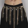 Rhinestones Multi-Layer Fringed Rhinestone Waist Chain, Nightclub Party Prom Ladies Bikini Jewelry Accessories