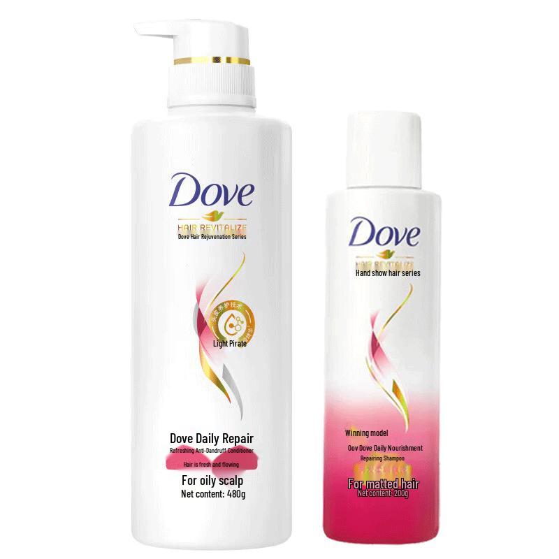 

Dove Daily Nourishment & Repair Shampoo (200g) + Anti-Dandruff Conditioner (480g) Set