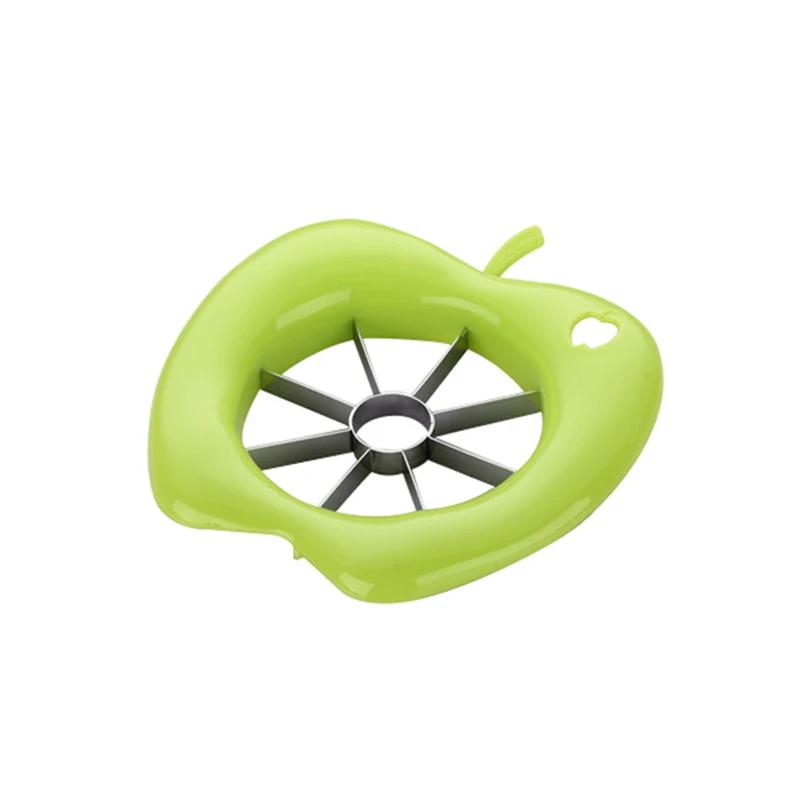 Rustfritt stål Assist Eple Slicer Cutter Pære Frukt Skiller Verktøy Eple Corer Divider Komforthåndtak for kjøkken frukt skreller