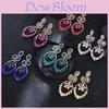 Fashion Drop Shape Alloy Dangle Earring For Women With Sparkling Ab Crystals