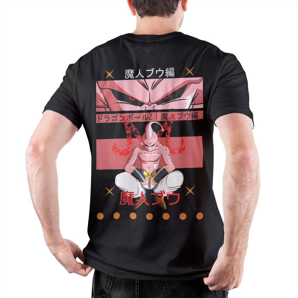 Dragon Ball Majin Buu T Shirt Men's Cotton Tops Shirts Funny Anime Round Neck Short Sleeve