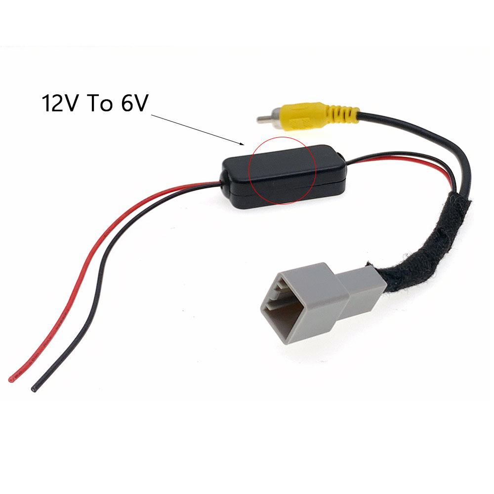 8 Pin Car Reversing Camera Video RCA 12V To 5V 6V Voltage Cable Adapter Wiring Connector For Honda New JAZZ City BRV Crider