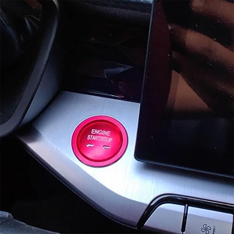 Für MG MG5 MG6 ZS HS Aluminiumlegierung Einknopf-Startverkleidung Zündschalter Dekorativer Ring Autoaufkleber Innenzubehör