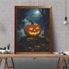 DIY Full Drill Diamond Painting Kit Halloween Pumpkin Design Rhinestone Canvas Art Relaxing Handmade Gift for Adults