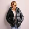 Giacca da Donna Calda con Cappuccio in Cotone Spesso Cappotto Invernale Vestibilità Larga Stile Street Colore Unico Capospalla Casual