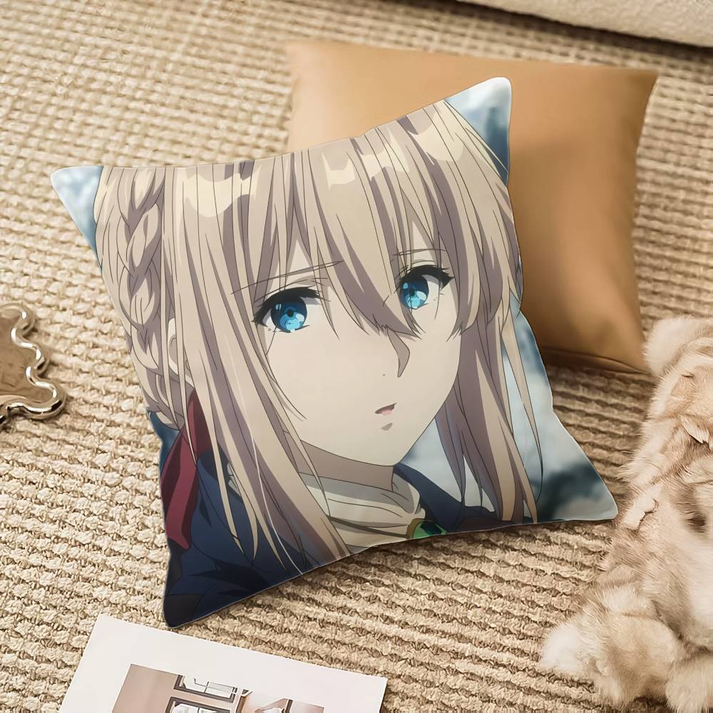 Anime-V-Violet EvergardenES-Drama Pillow Case Anti-dustmite Invisible zipper Sofa Bed