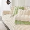 Soft Warm Faux Fur Couch Sofa Cover Thick Shaggy Fuzzy Sectional Couch Cover Non-Slip Solid Color Plush Sofa Slipcover Furniture