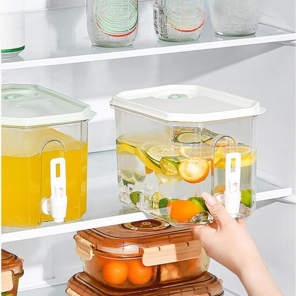 Iced Beverage Dispenser 3.5L Ice Water Jug Pot for Refrigerator Home Kitchen