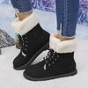 Women's Winter Boots Low Heels Women Boots with Fur Warm Winter Shoes Women Snow Boots Ankle Botas Mujer Winter Footwear Female